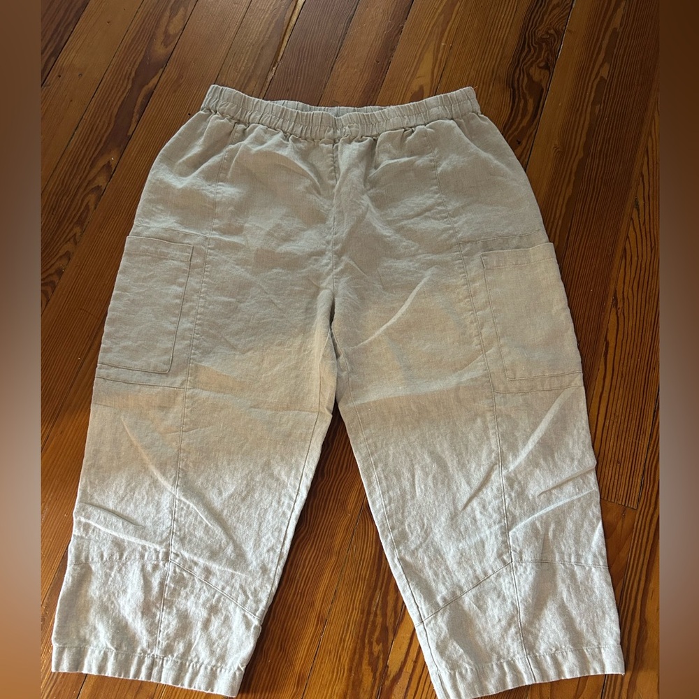 Sympli 100% Linen Lantern Pants size large